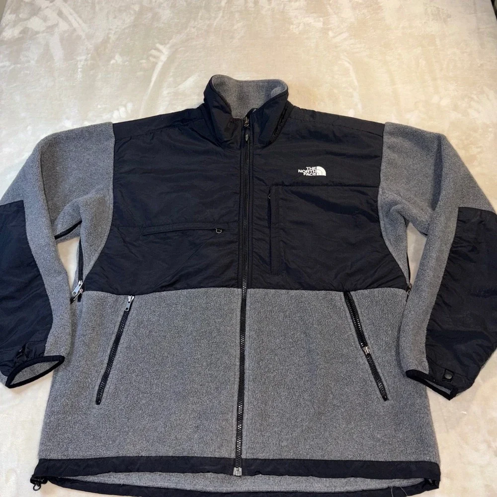 The North Face Denali Fleece Jacket Mens XL Gray Black Full Zip Denali 1